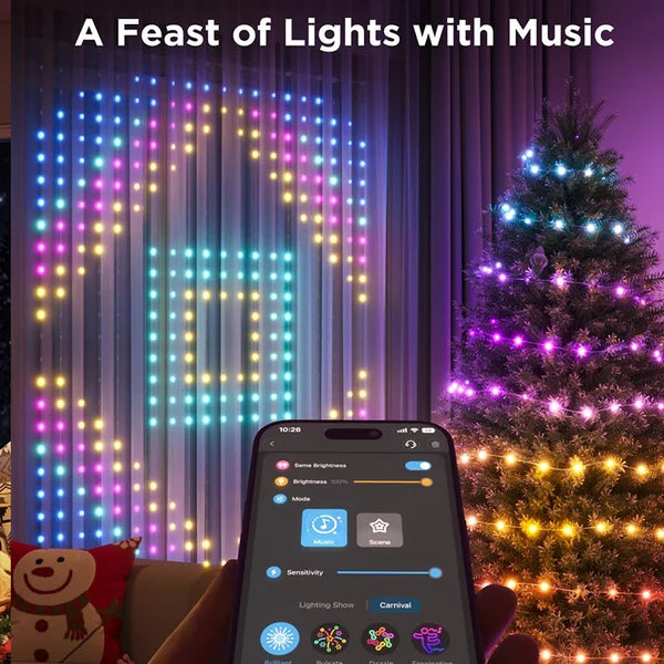 Shopifi™Color waves led curtain sync light