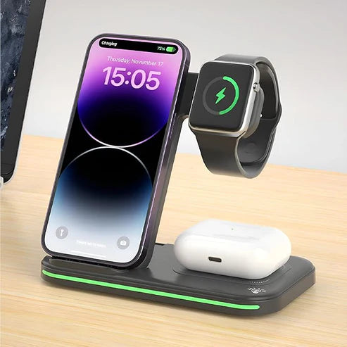 3 in 1 Wireless Charger for Easy & Fast Charging